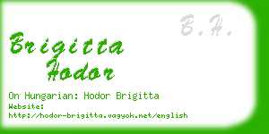 brigitta hodor business card